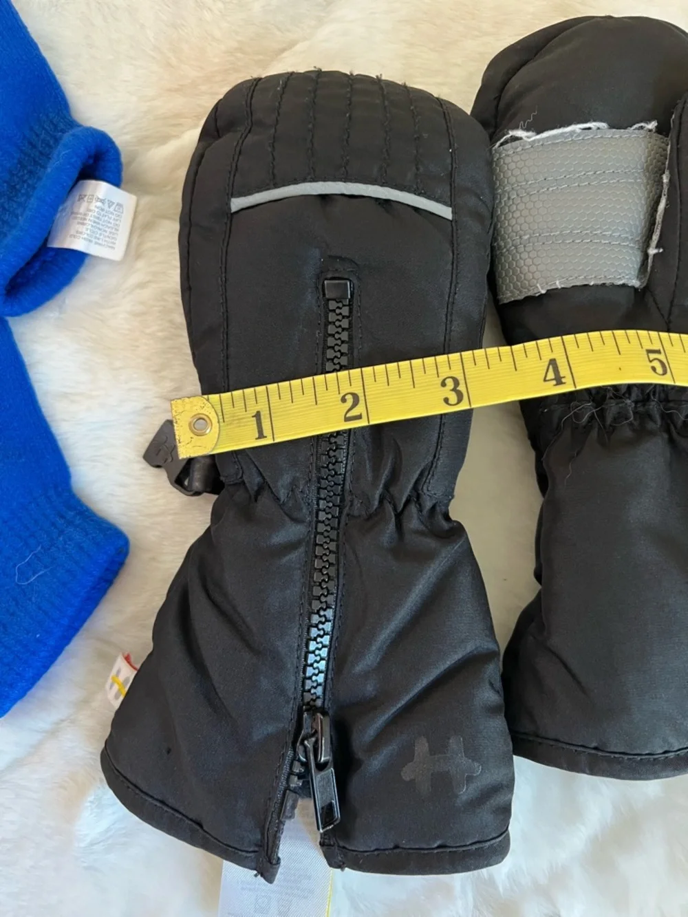 Kids Winter Gloves & Mittens Bundle Size 4-6 Black Blue 2 Pairs